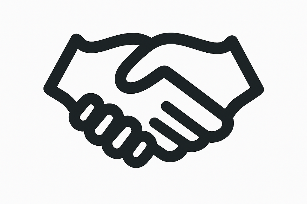 Langfristige Zusammenarbeit mit persönlichem Ansprechpartner Symbol für partnerschaftliche Kontinuität – Händedruck